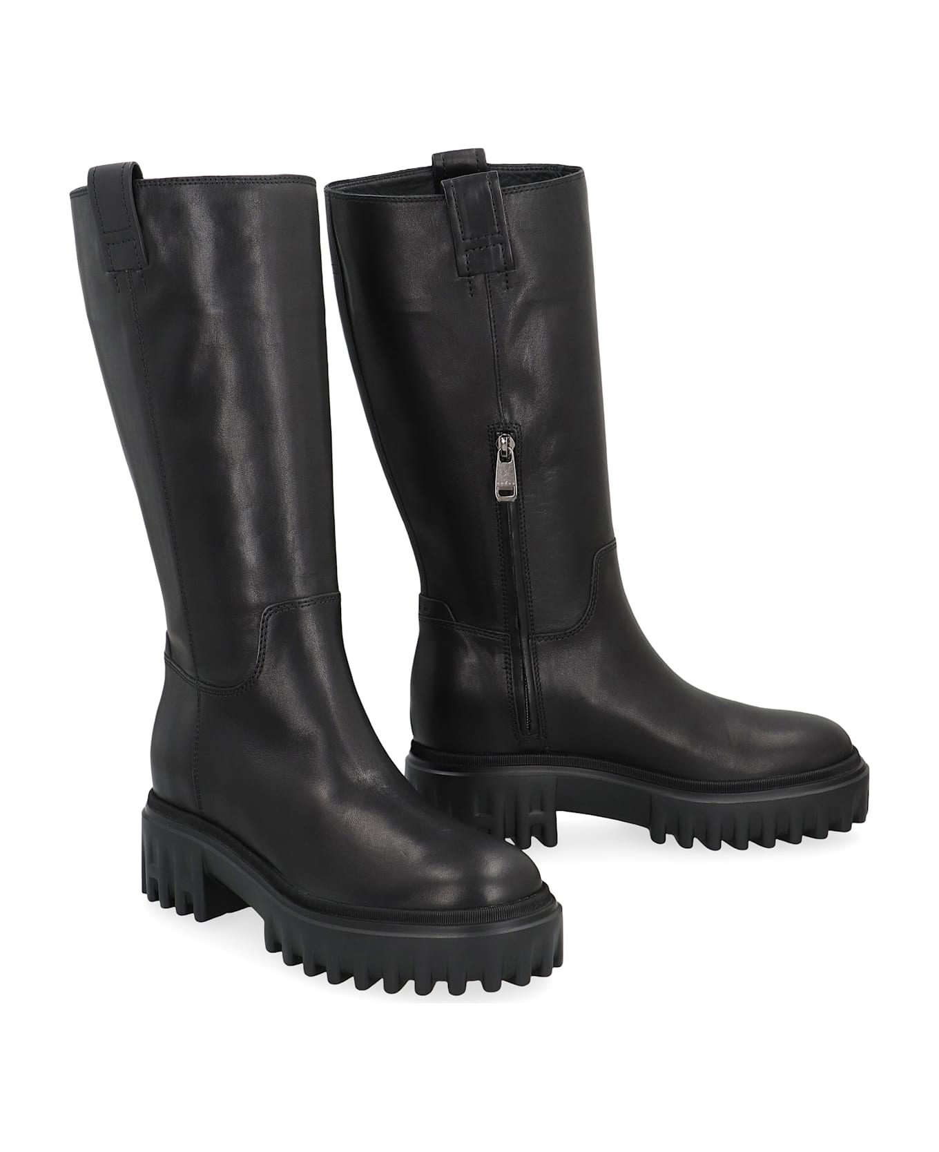 Hogan H700 Leather Boots - Black