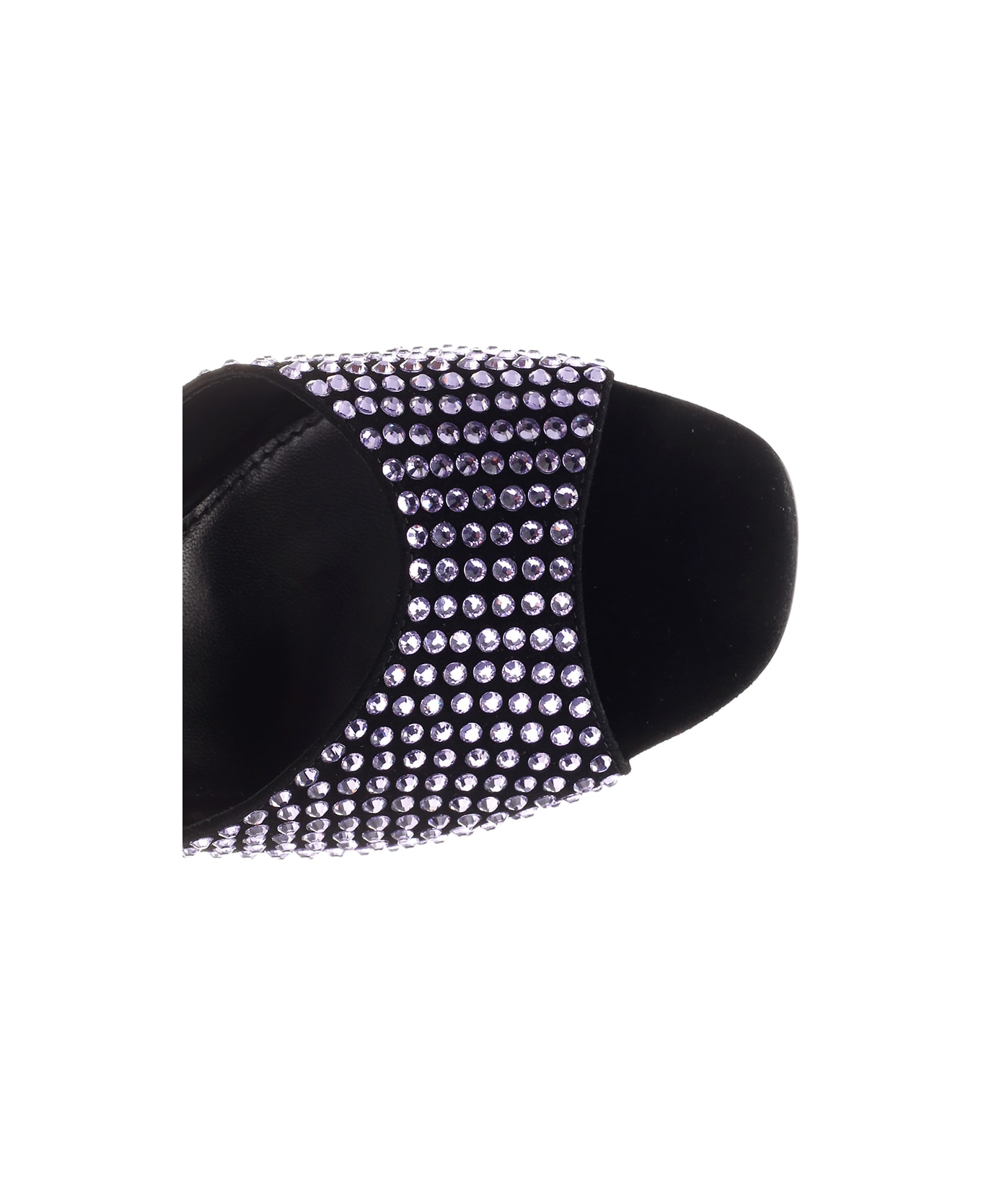 Paris Texas Crystal Embellished Mules - Purple