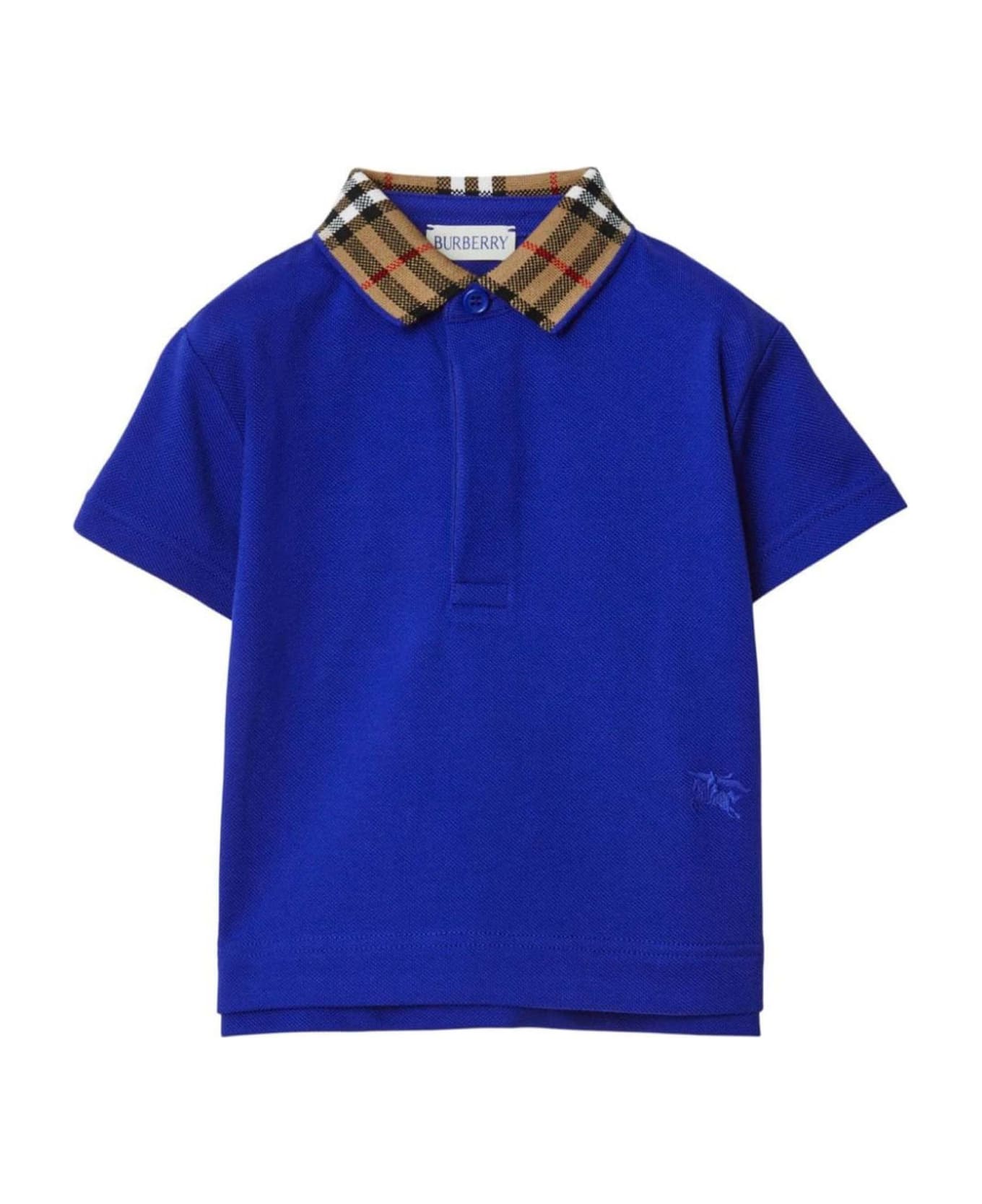 Burberry Blue Cotton Polo Shirt - Blu Tシャツ＆ポロシャツ