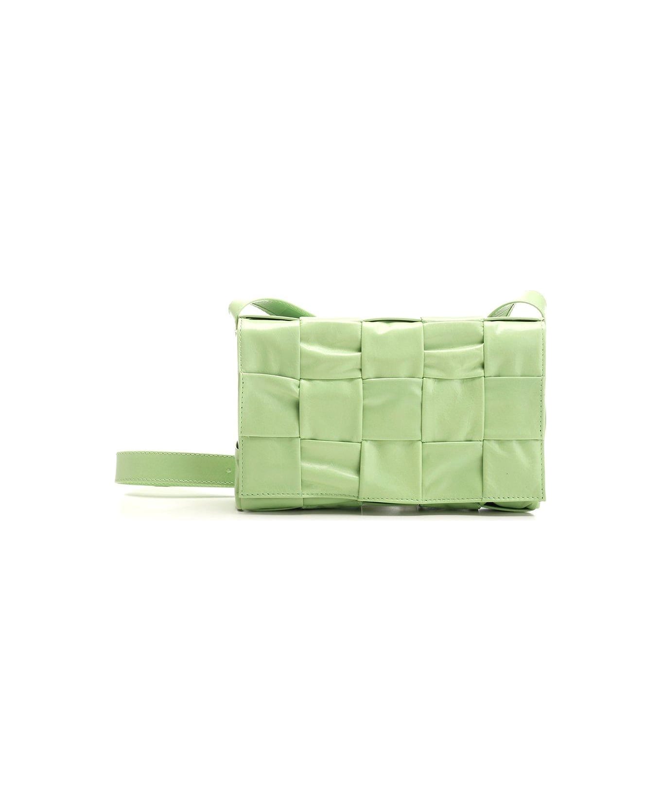 Bottega Veneta Cassette Shoulder Bag - GREEN