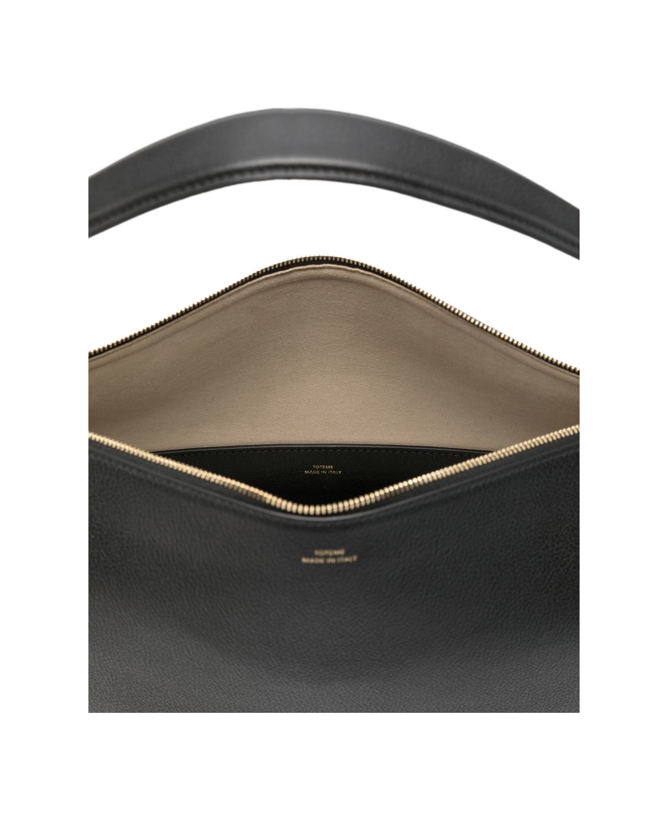 Totême Medium Leather Tote Bag - Black