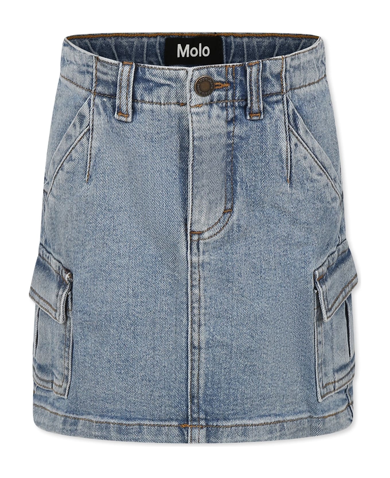 Molo Denim Skirt For Girl - Denim