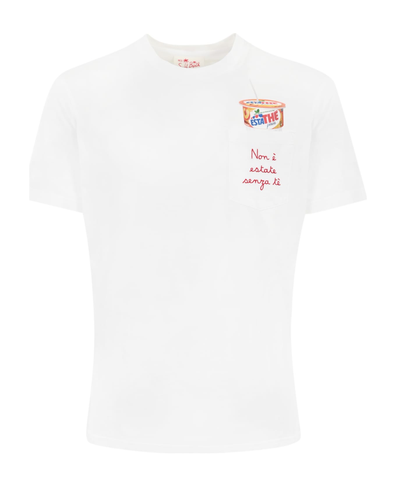 MC2 Saint Barth Special Edition Estathe' Fishing T-shirt - Bianco シャツ