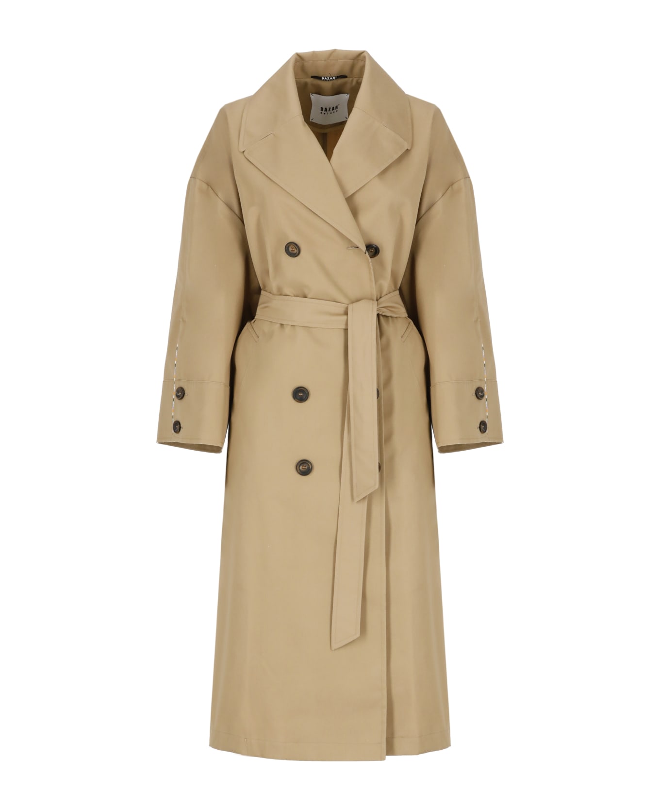 Bazar Deluxe Double Breasted Coat - BEIGE