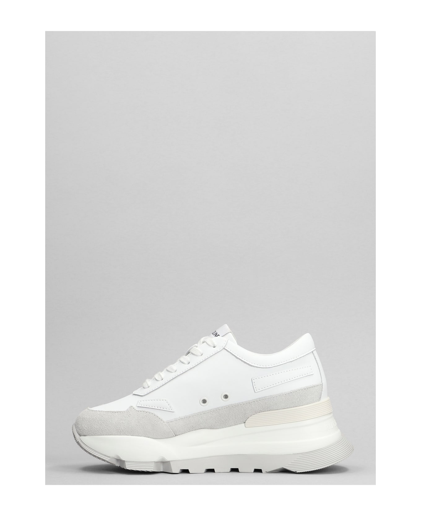 Ruco Line Aki Sneakers In White Suede And Leather - white