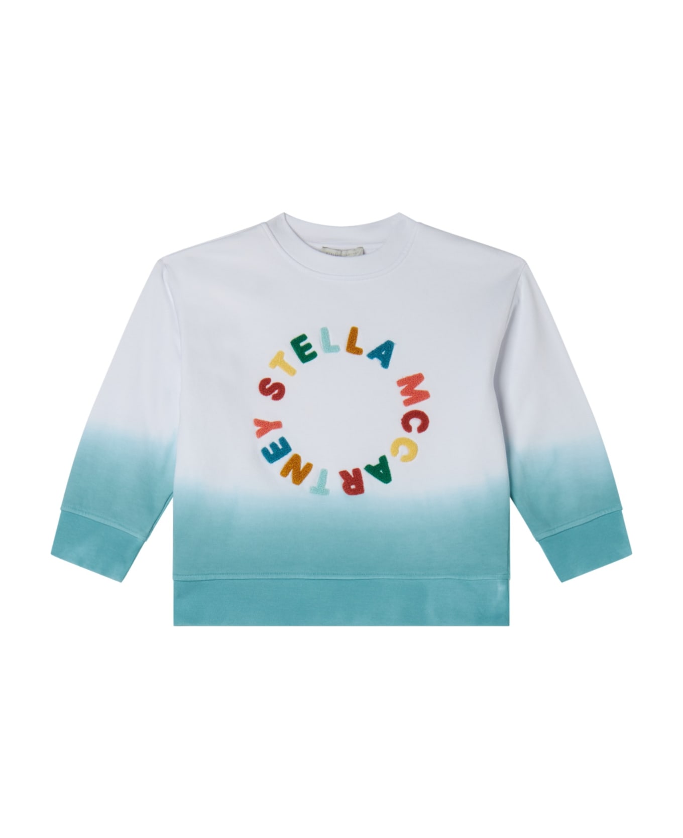 Stella McCartney Kids Sweatshirt With Application - WHITE/BLUE