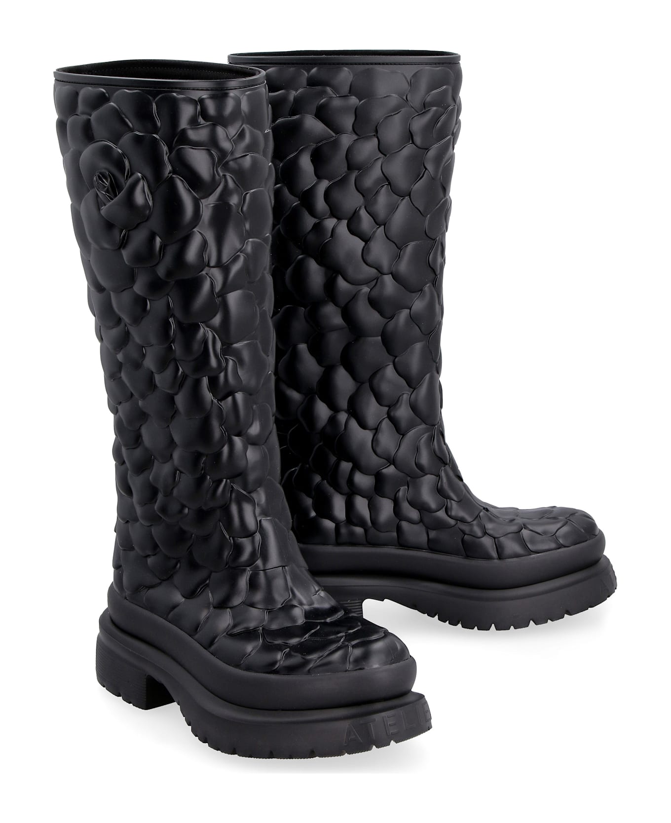 Valentino Garavani - Atelier Shoes 03 Rose Edition Rubber Boots - black