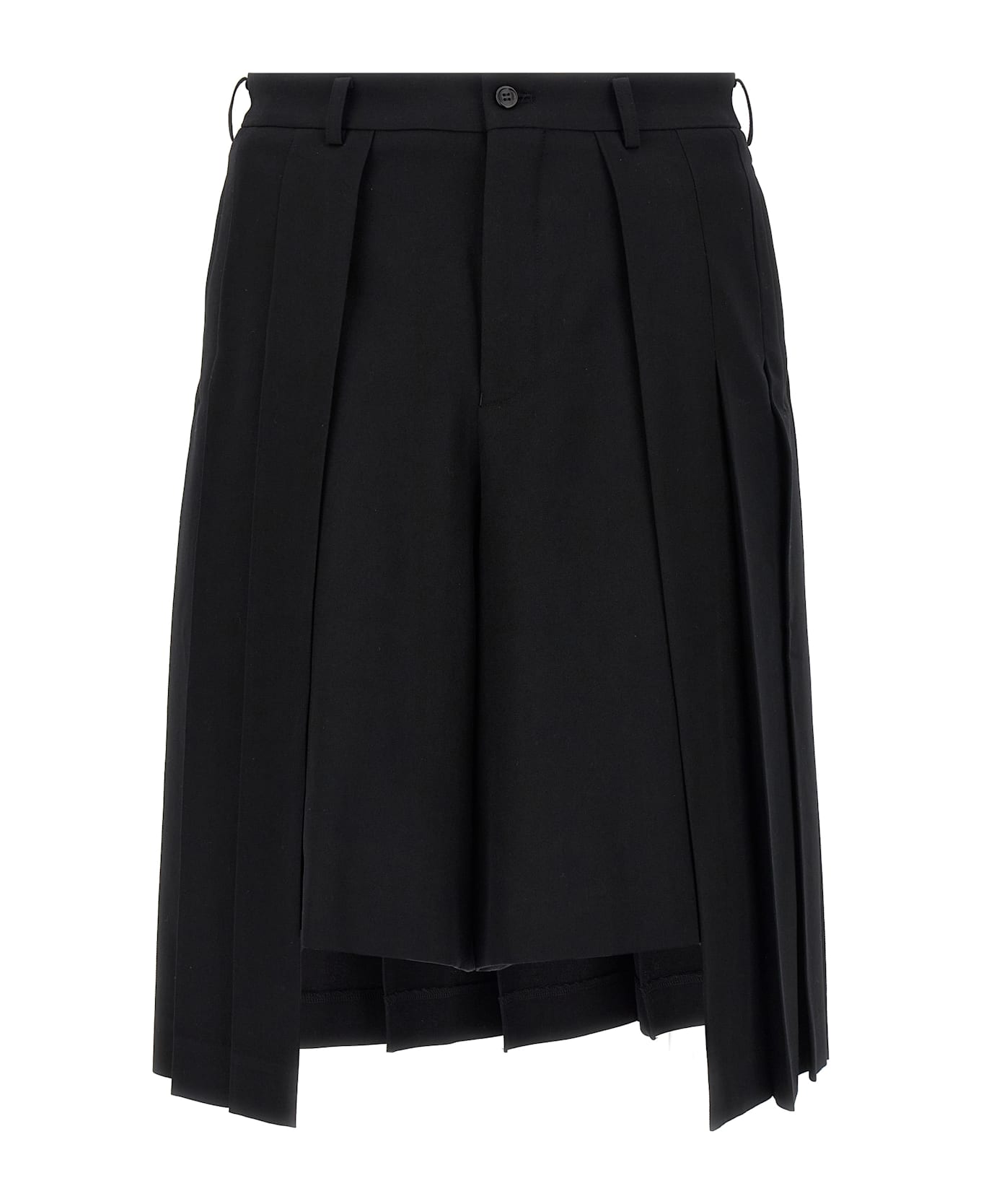 Comme Des Garçons Homme Plus Pleated Bermuda Shorts - Black  