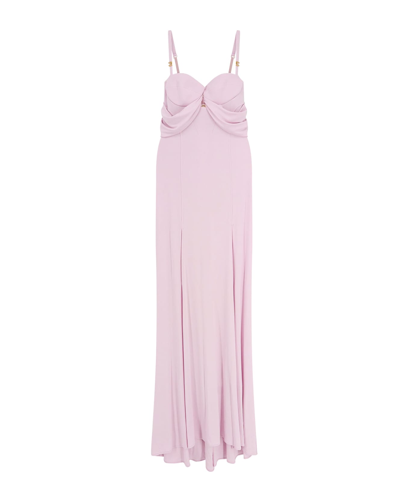Elisabetta Franchi Red Carpet Stretch Viscose Long Dress - Pink