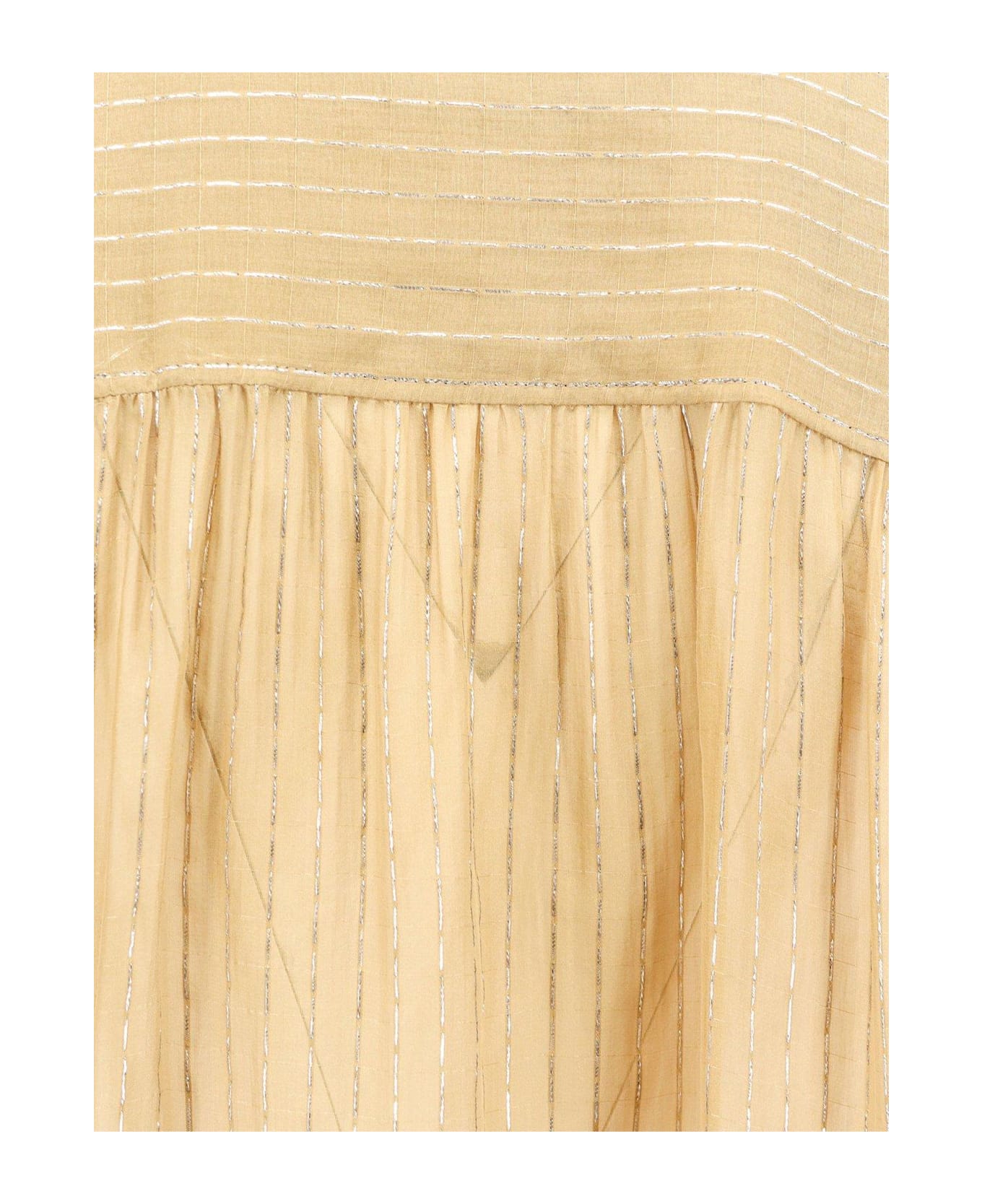 Chloé Tie-neck Striped Blouse - Beige