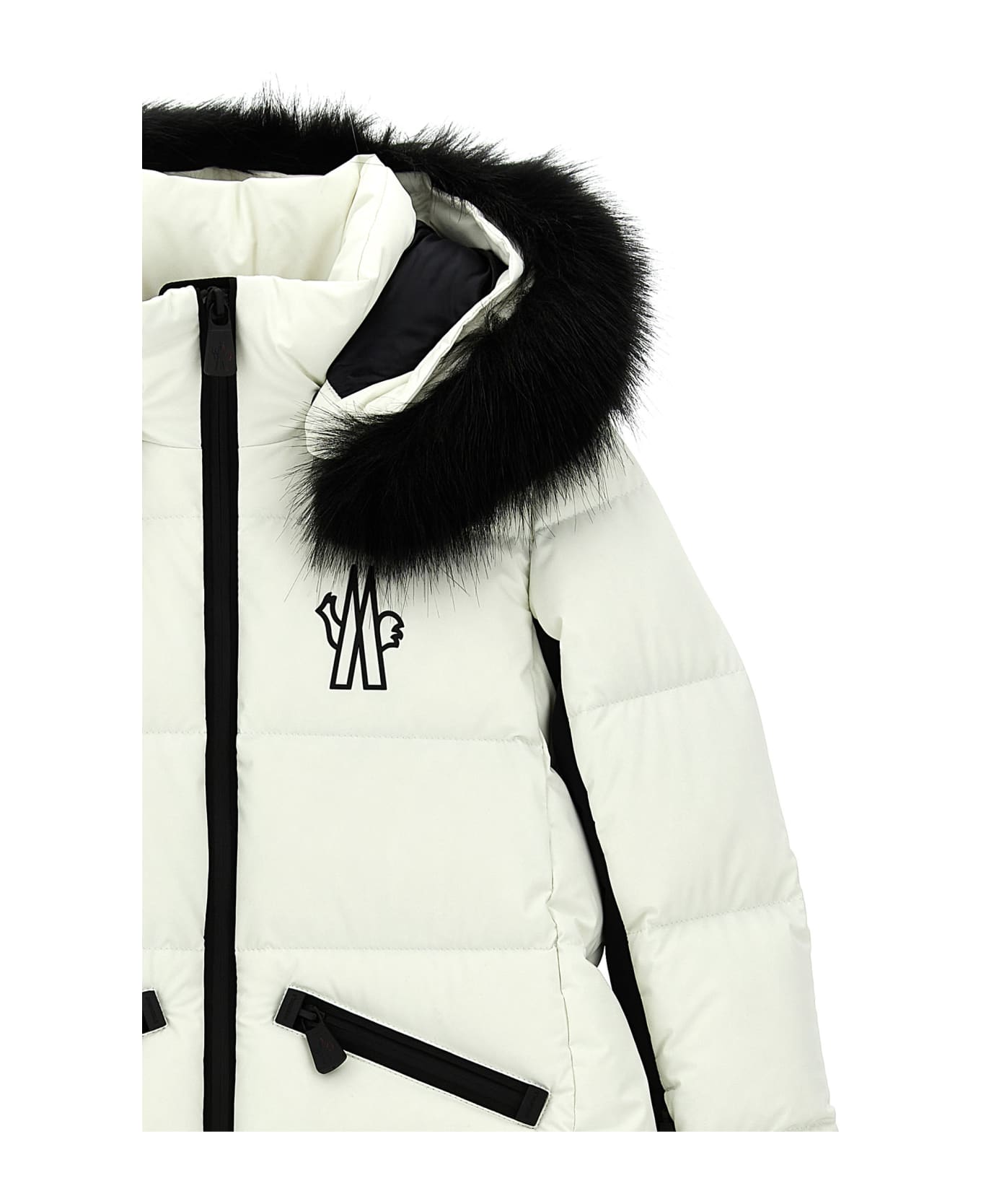 Moncler 'suisses' Ski Down Jacket - White/Black コート＆ジャケット