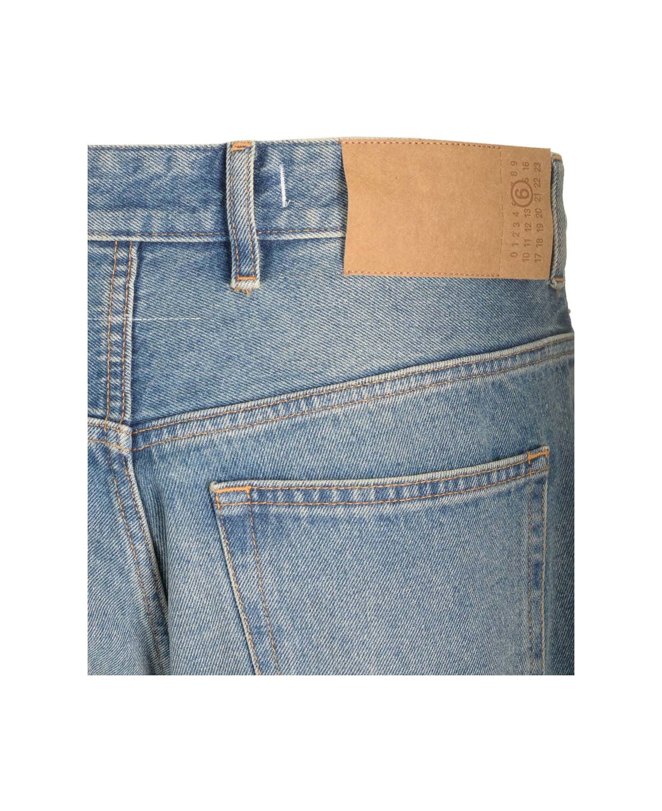 MM6 Maison Margiela Creased Jeans - Blue