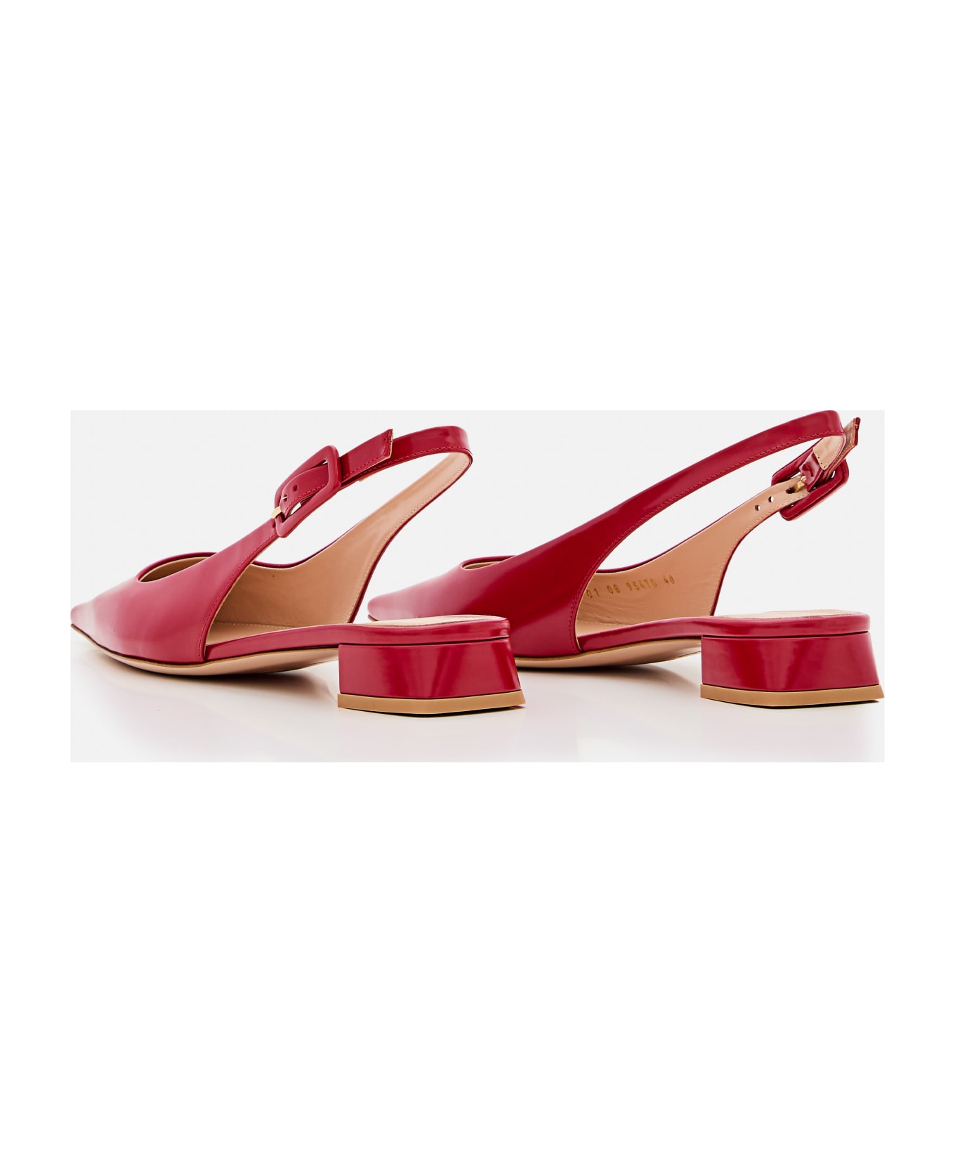 Gianvito Rossi Tokio Leather Sling-back - Red