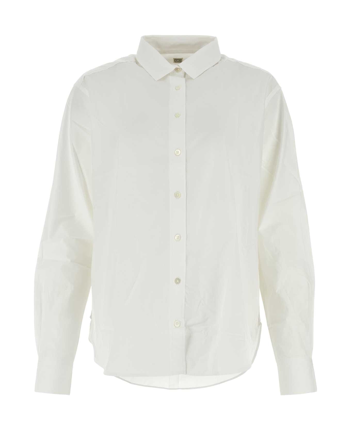 Totême White Poplin Shirt - White