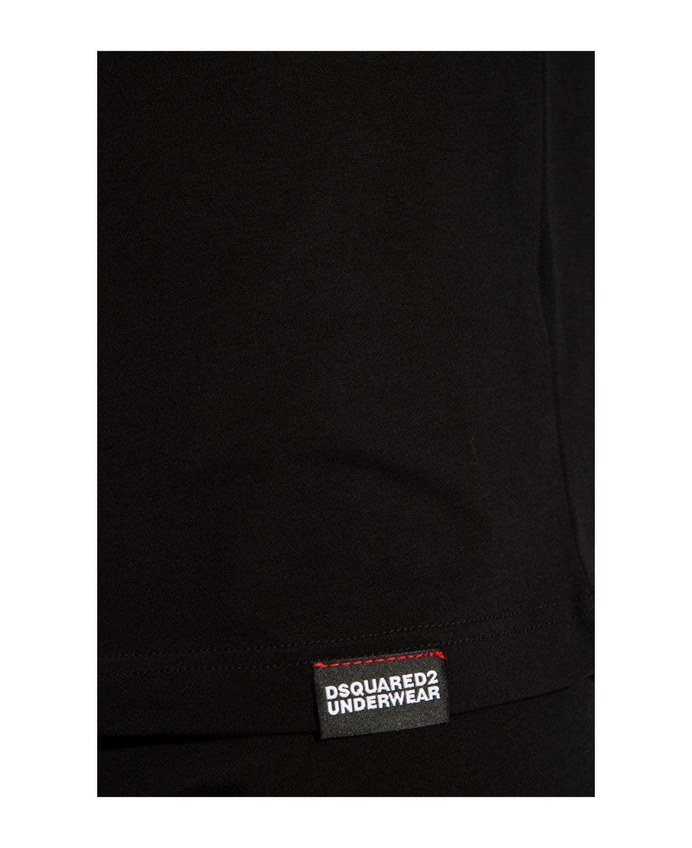 Dsquared2 Logo Patch Crewneck T-shirt - Black