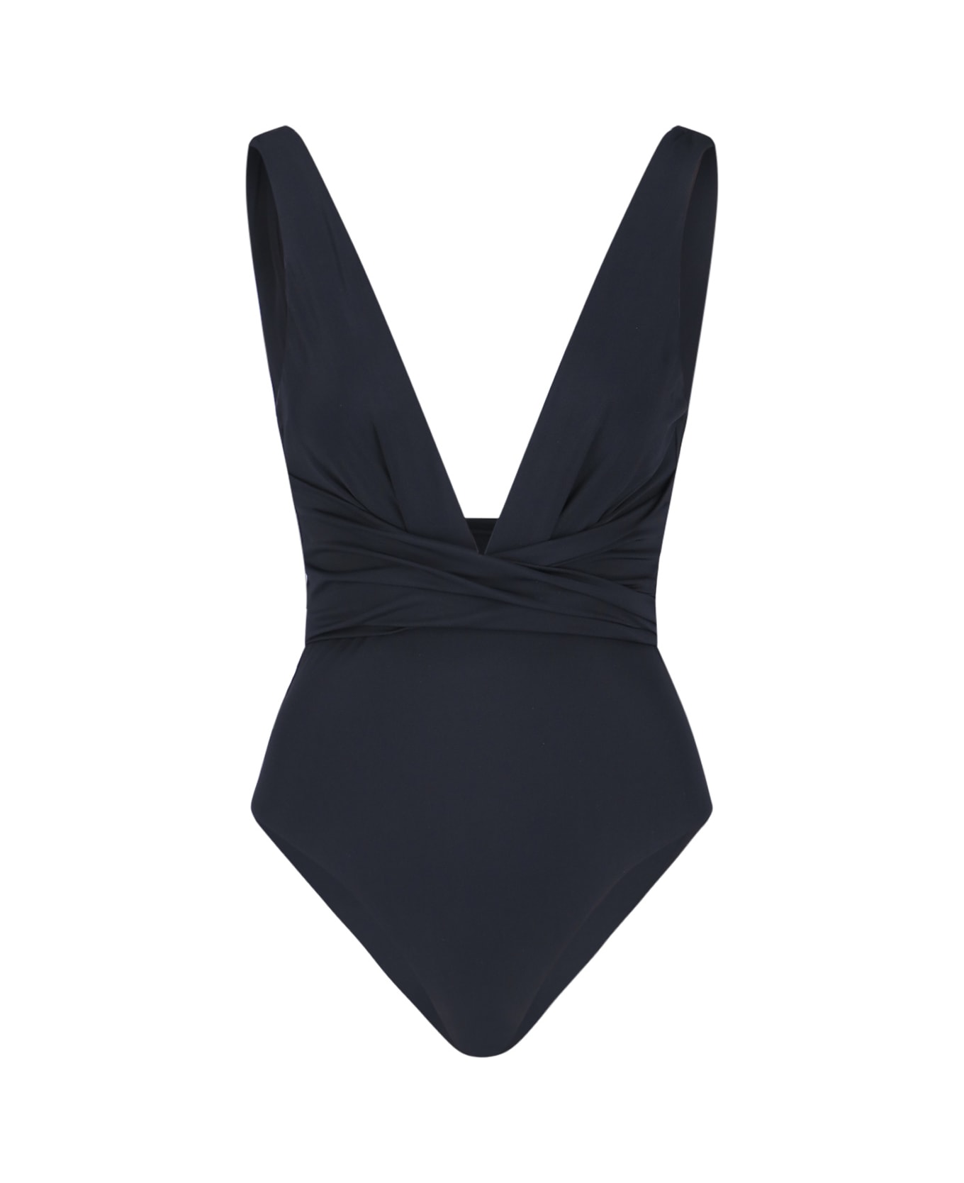 Zimmermann Raie Wrap One-piece Swimsuit - Nor Noir