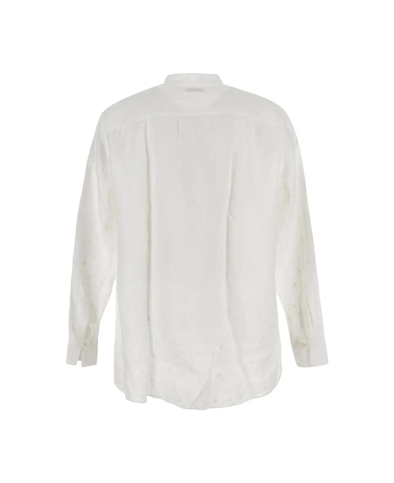 Tagliatore Embroidered Shirt - Bianco