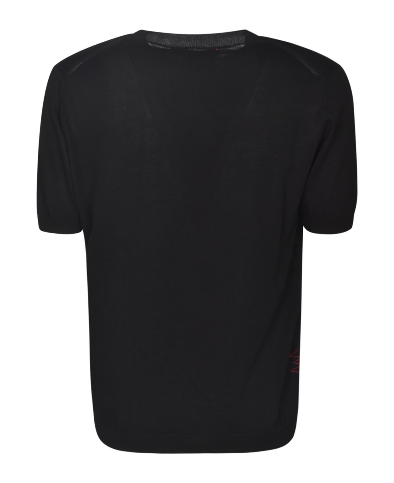 Amaranto Logo Short-sleeved Jumper - Black