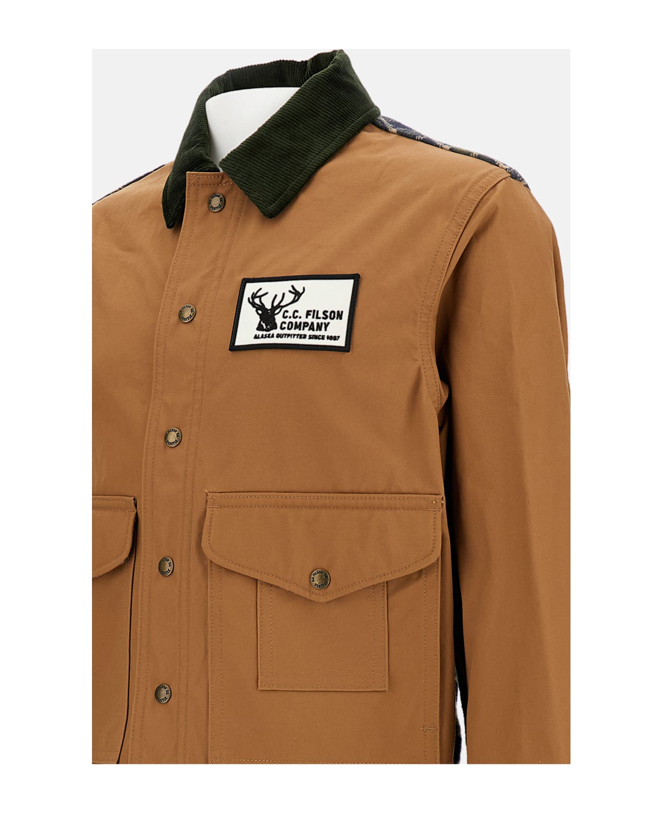 Junya Watanabe Cotton Oxford X Wool Nylon Check Filson Jacket - Beige