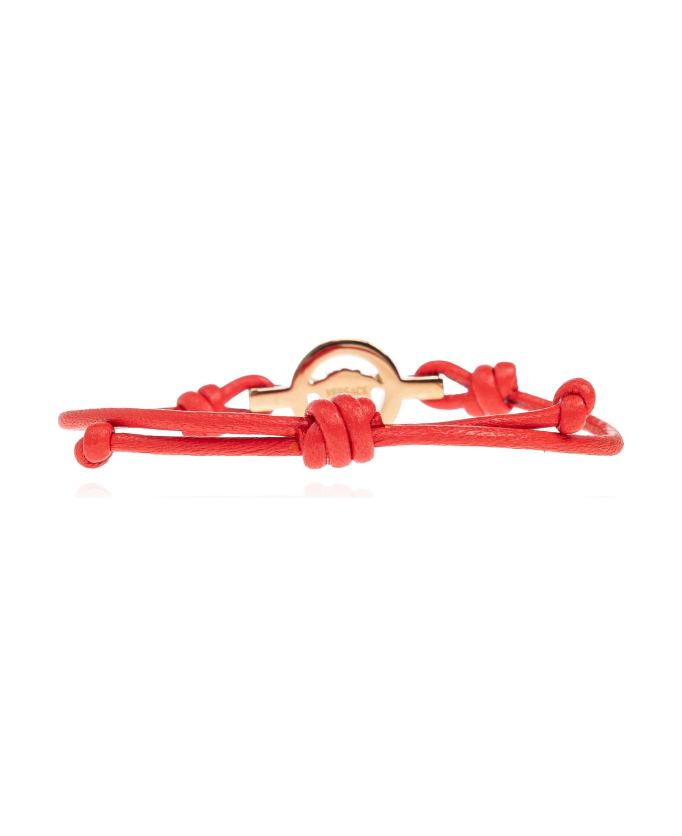 Versace Leather Bracelet - Red