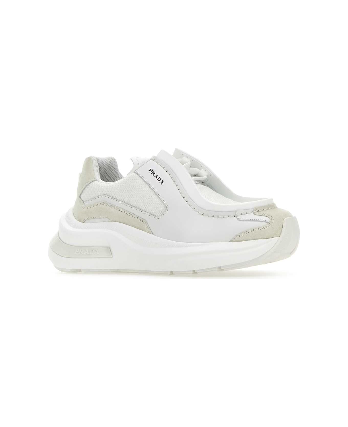 Prada White Systeme Sneakers - BIANCO