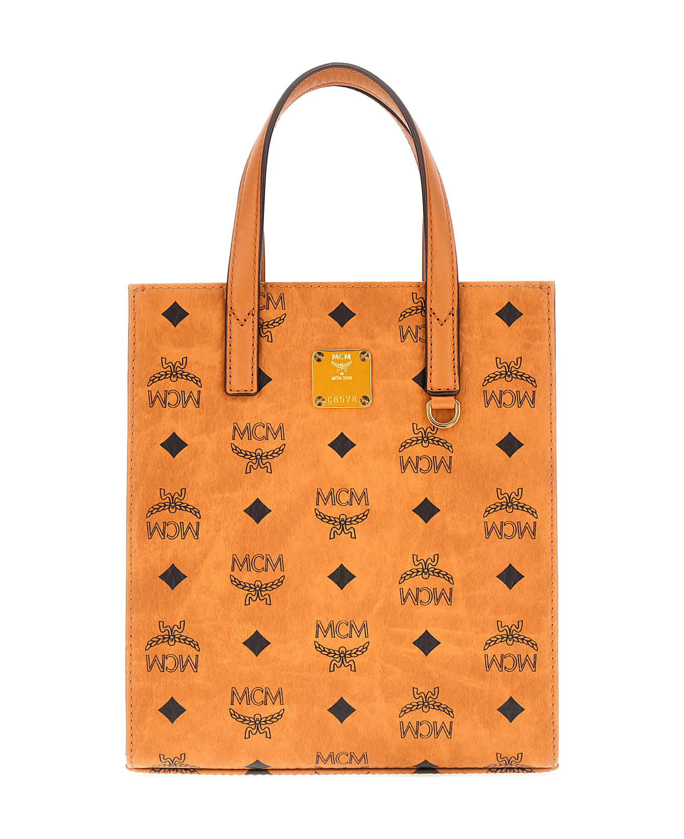 MCM Printed Synthetic Leather Medium Aren Handbag - CO