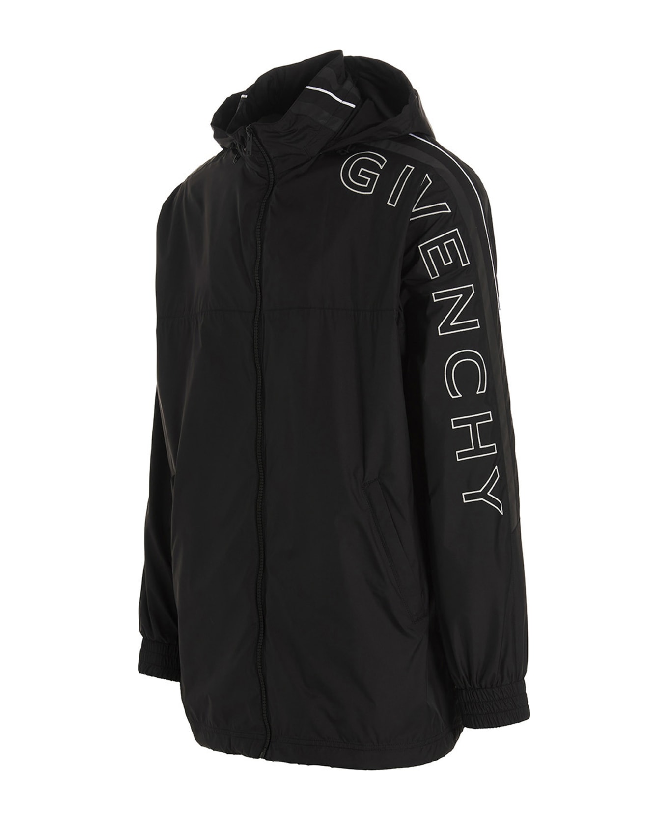 Givenchy tote Embroidered Logo Jacket - Black  