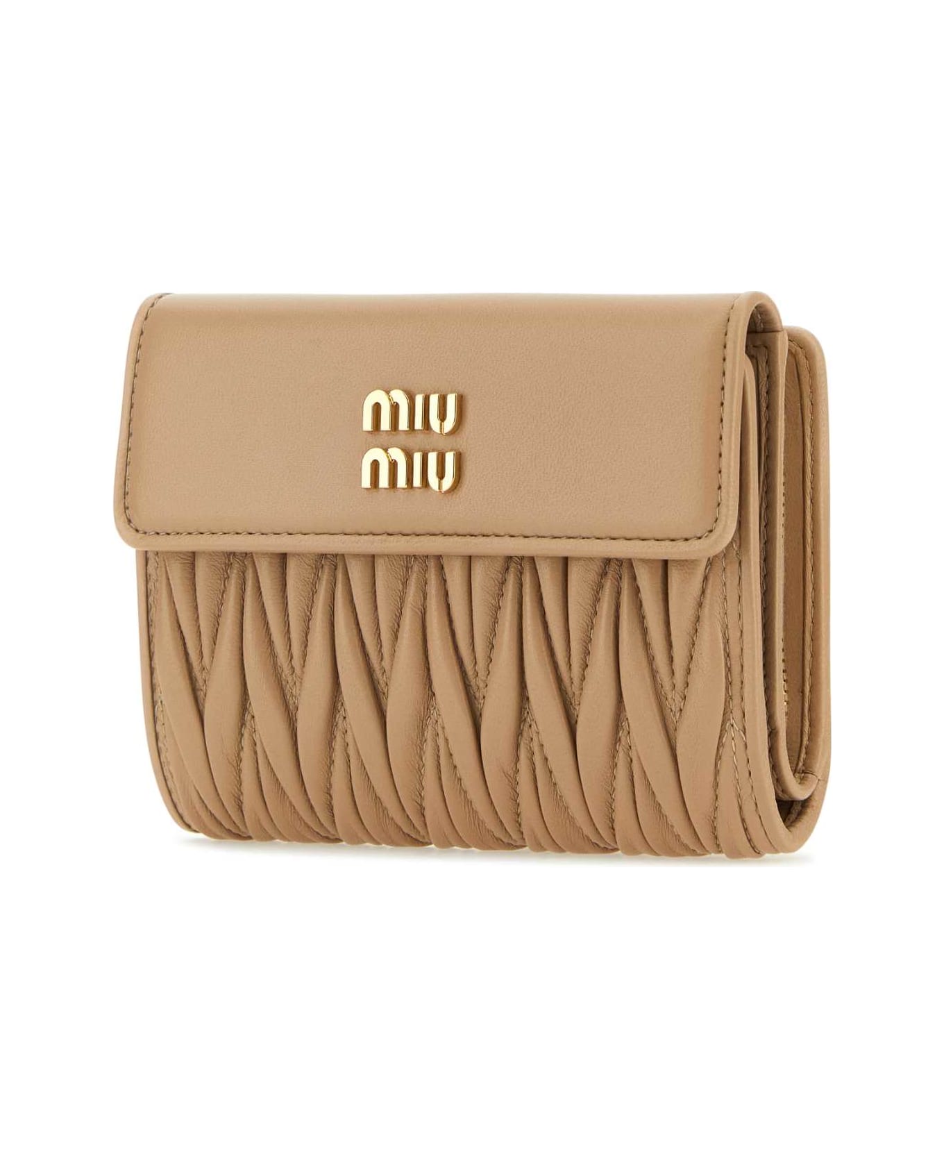 Miu Miu Sand Nappa Leather Wallet - SABBIA