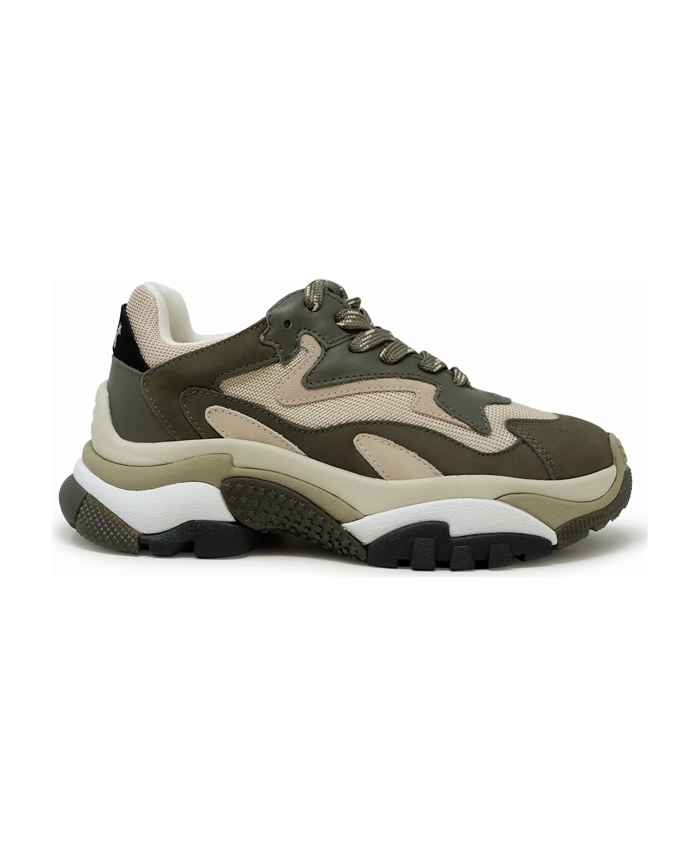 Ash Military Green Leather Addict03 Sneakers - MILITARY GREEN