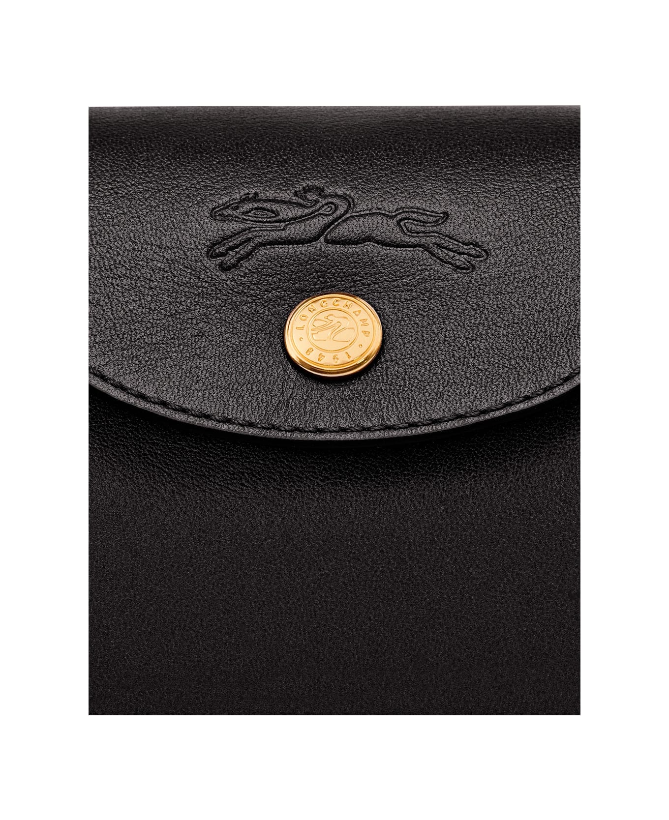 Longchamp 'le Pilage Xtra' Black Crossbody Bag With Removable Shoulder Strap And Embossed Logo On The Front In Leather Woman - Black