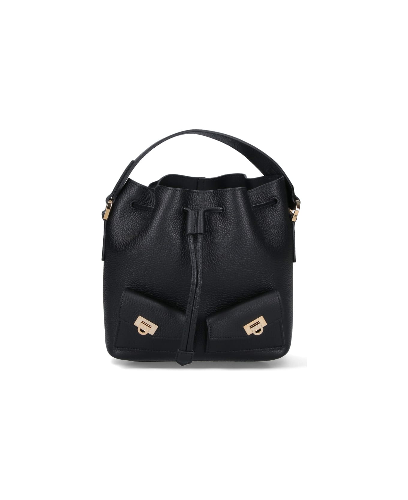 Ferragamo "hug" Mini Bucket Bag - Black  