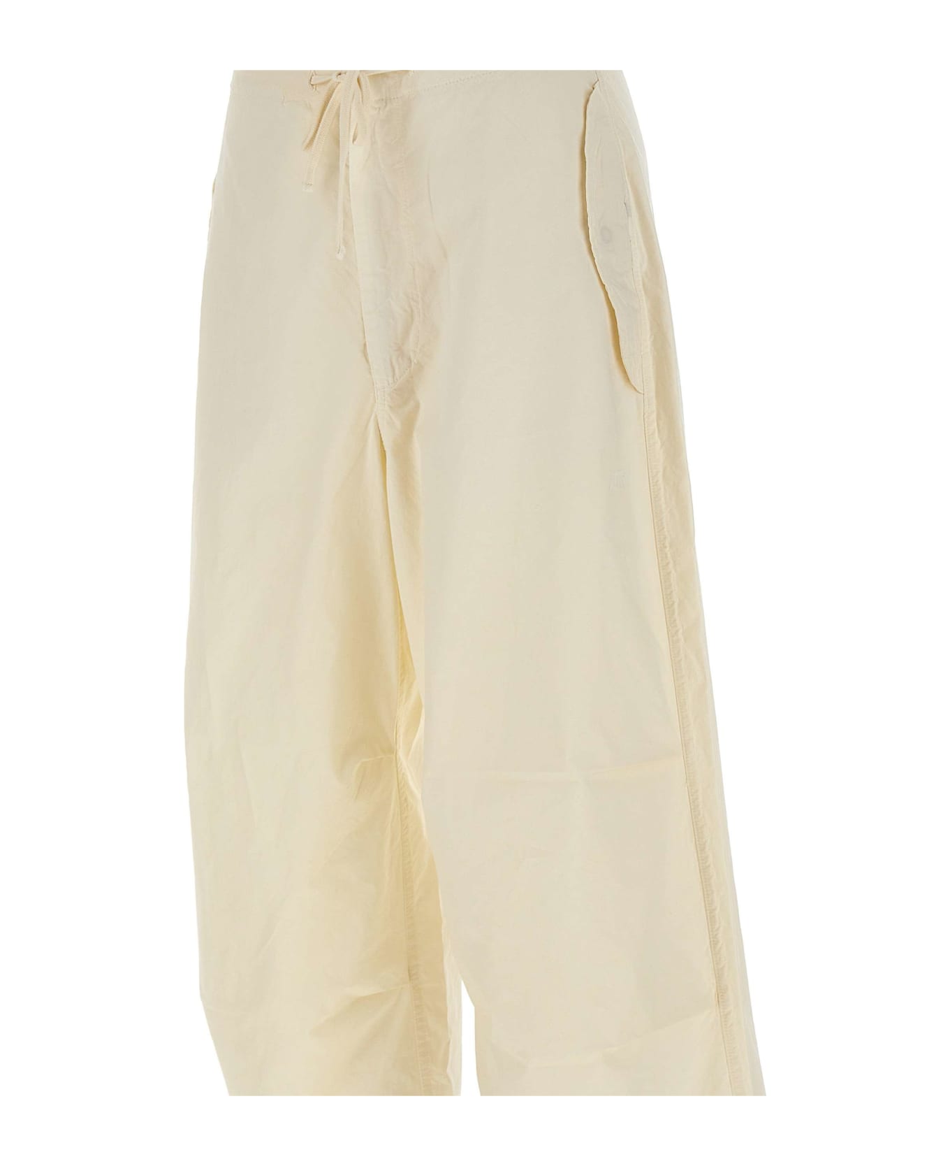 Autry 'main Wom Apparel' Trousers Cotton Poplin - WHITE