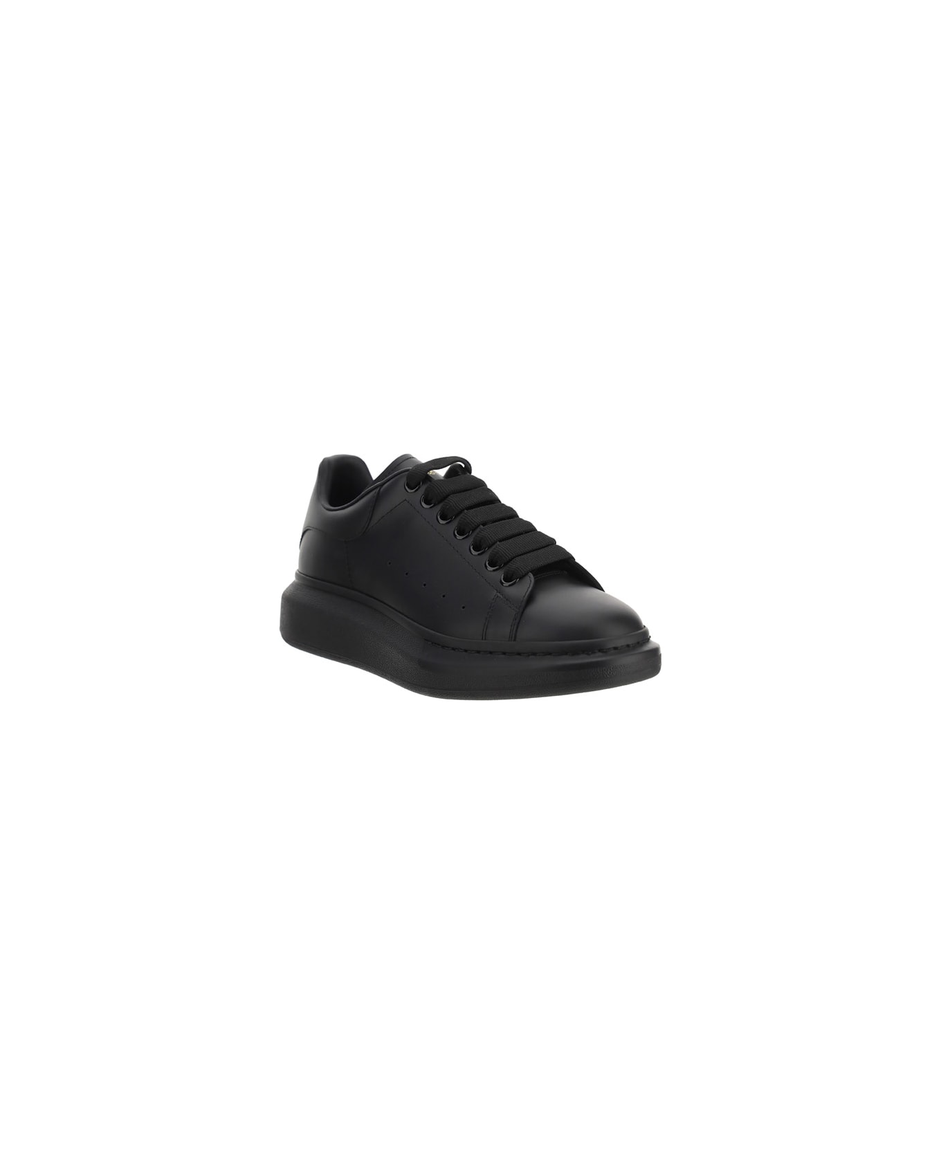 Alexander McQueen Oversized Leather Sneakers - Black スニーカー