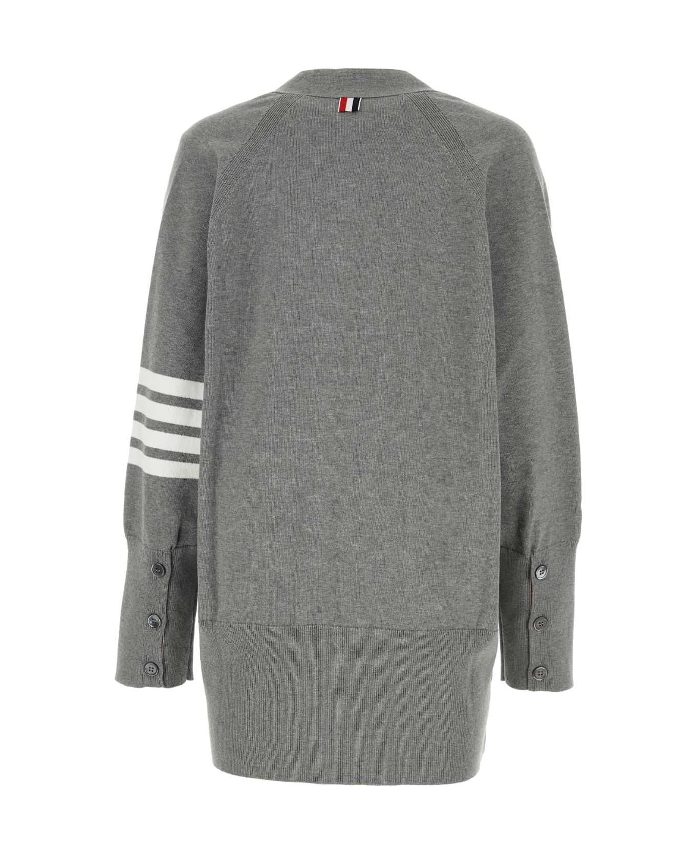 Thom Browne Grey Wool Oversize Cardigan - 055
