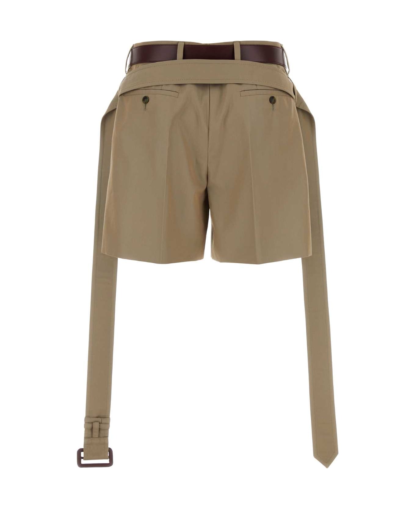 Prada Khaki Twill Shorts - MASTICE