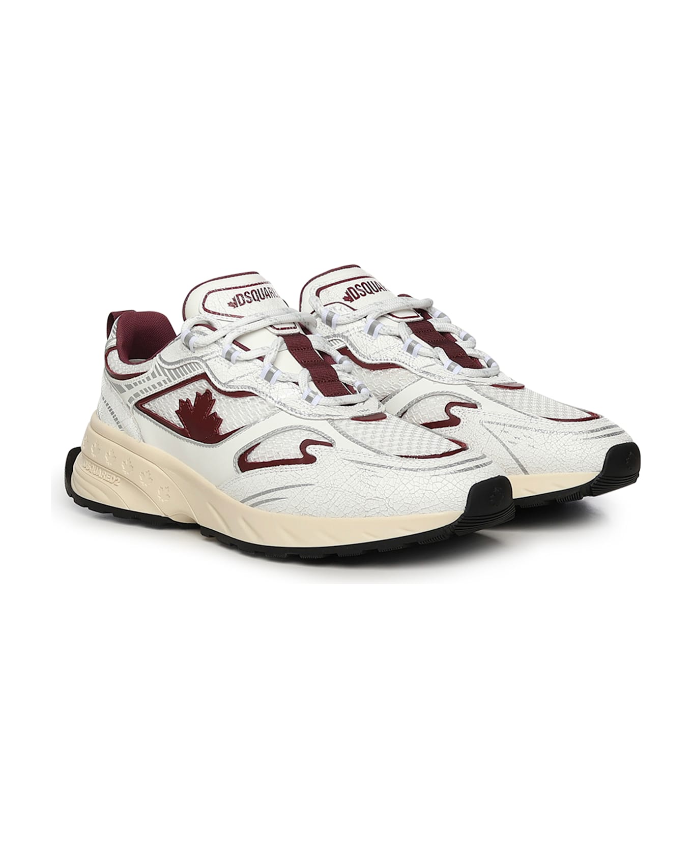 Dsquared2 Sprinter Sneakers - White/burgundy