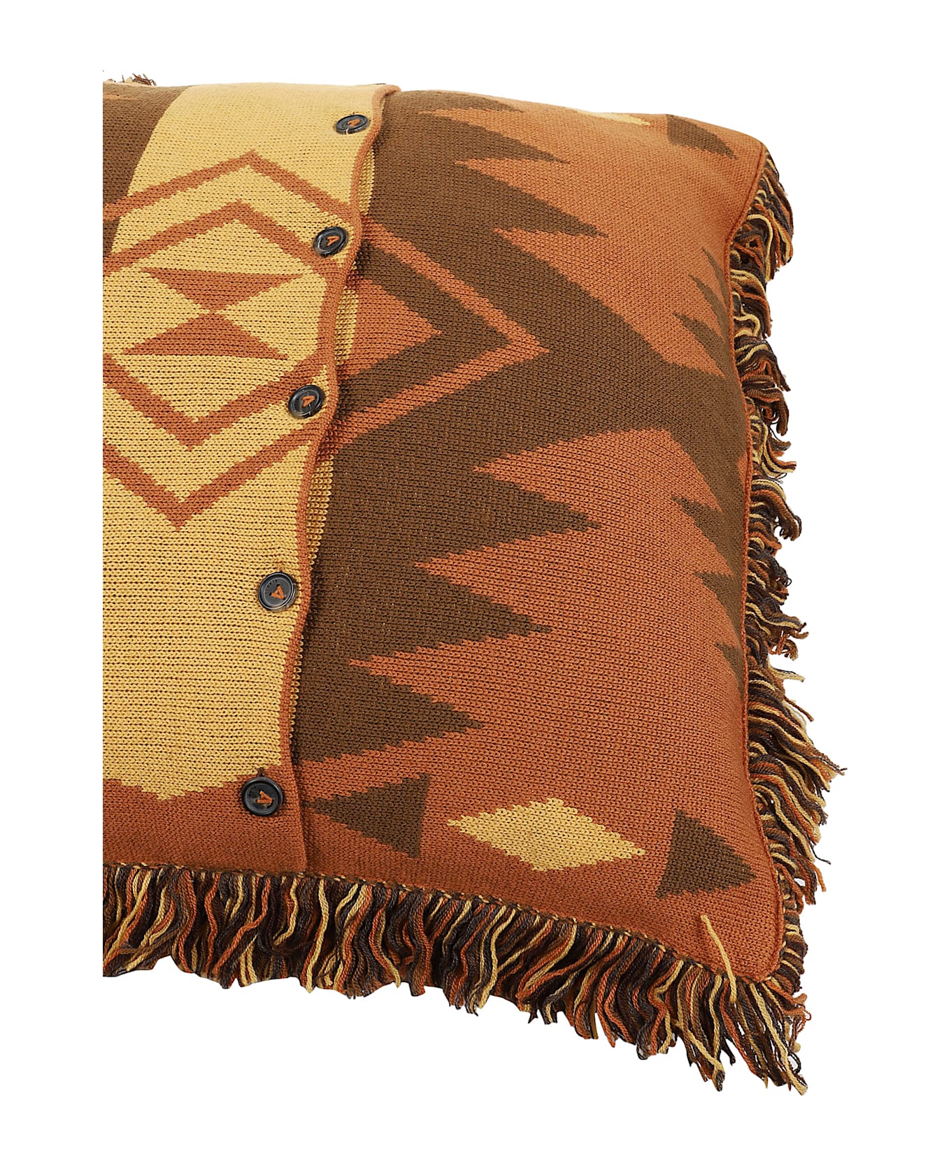 Alanui Icon Jacquard Pillow - Dark Orange Yel