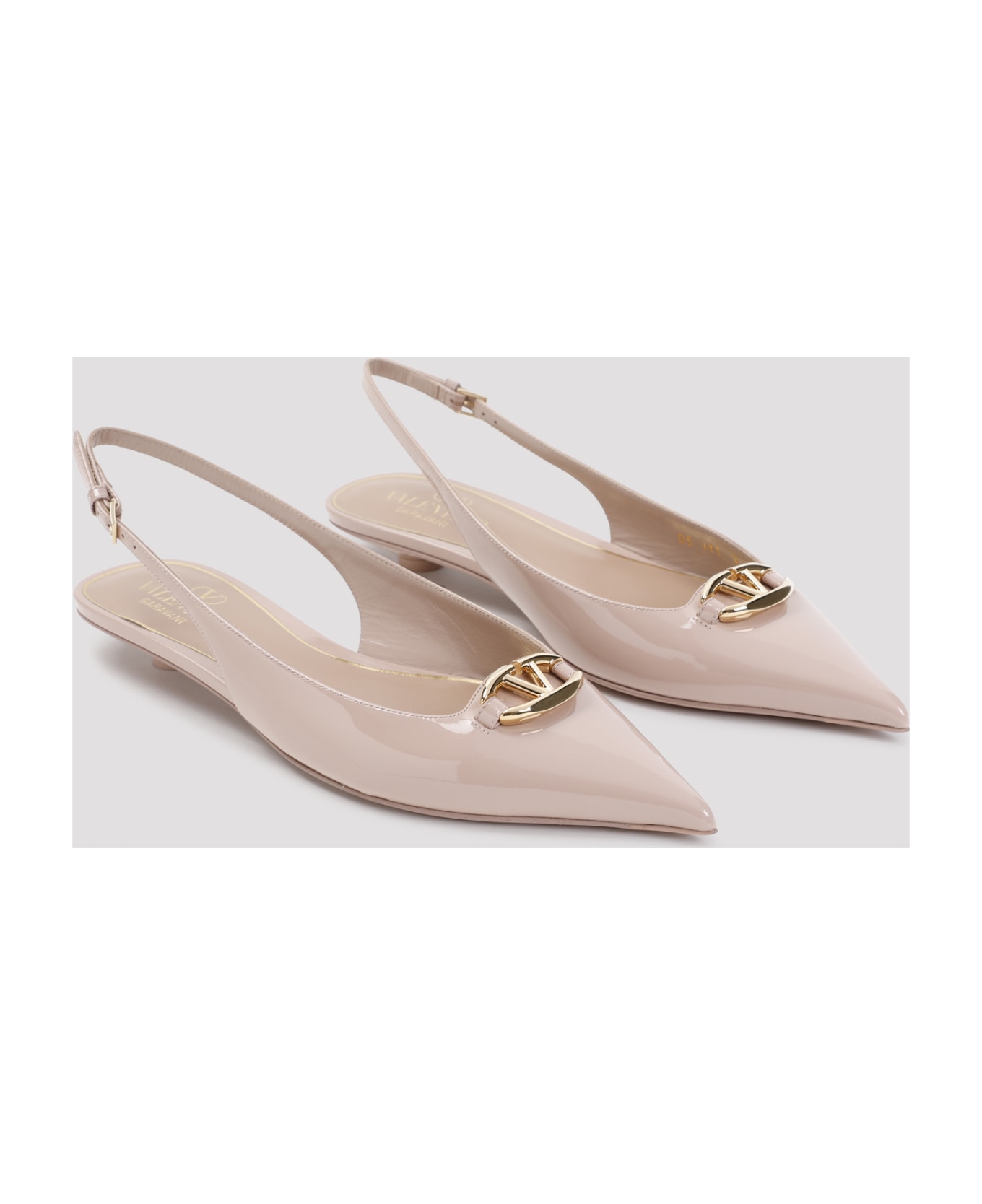 Valentino Garavani Vlogo The Bold Edition Ballerinas - Beige Rose