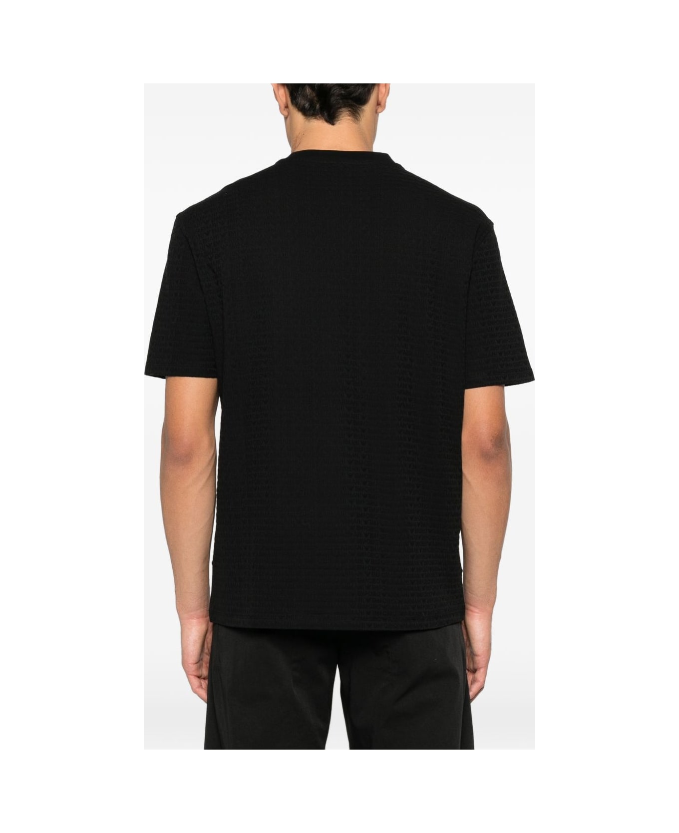 Emporio Armani Logo Cotton T-shirt - Black
