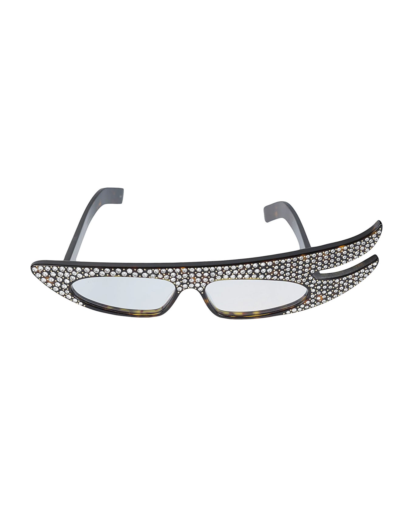 Gucci Eyewear Embellished Frame Sunglasses - 001-havana-havana-light b サングラス
