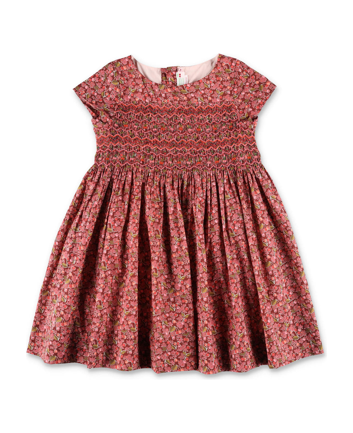 Bonpoint Duchesse Liberty Embroidered Dress For Girl - RED