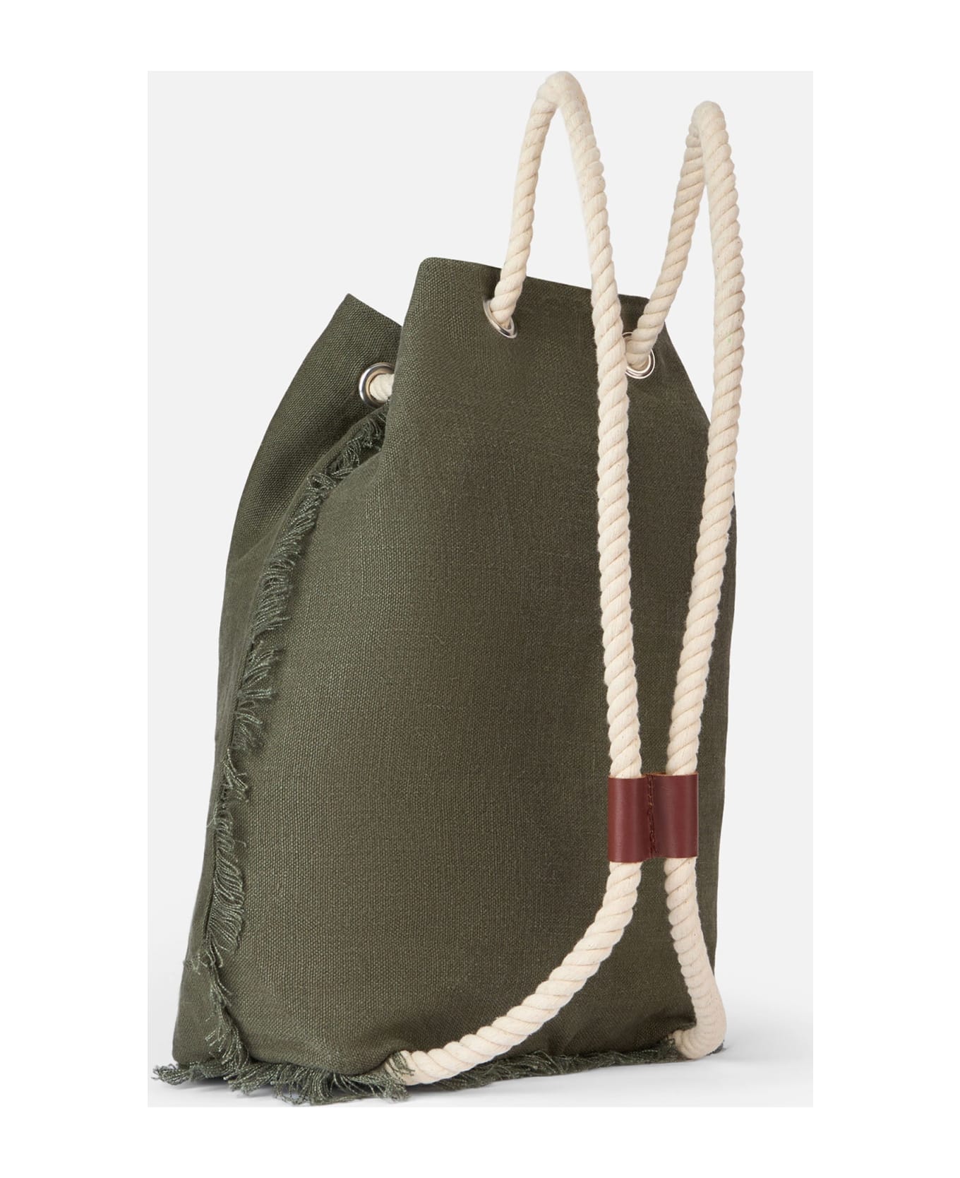 MC2 Saint Barth Green Boat Linen Backpack - GREEN