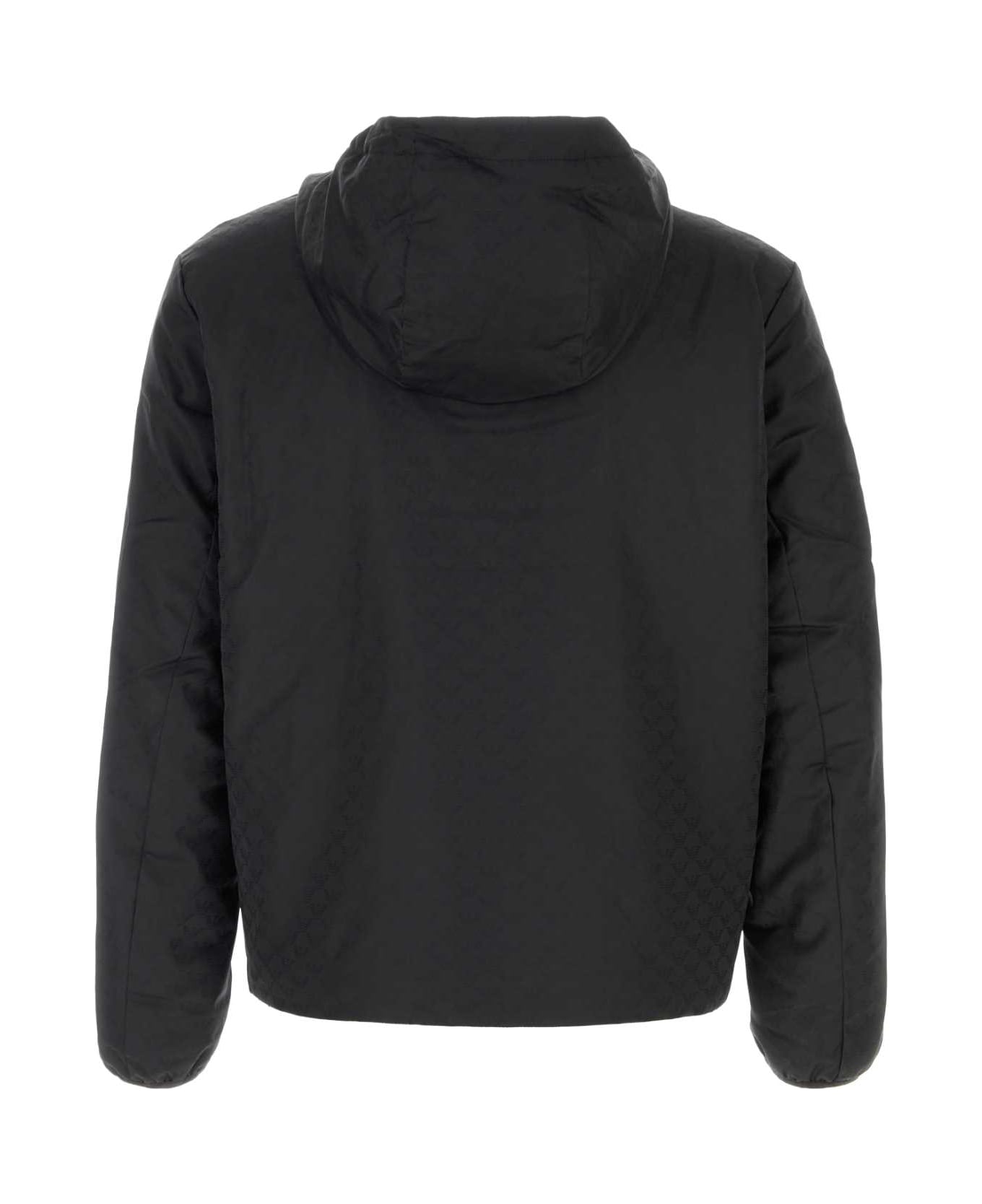 Emporio Armani Black Polyester Padded Jacket - F052