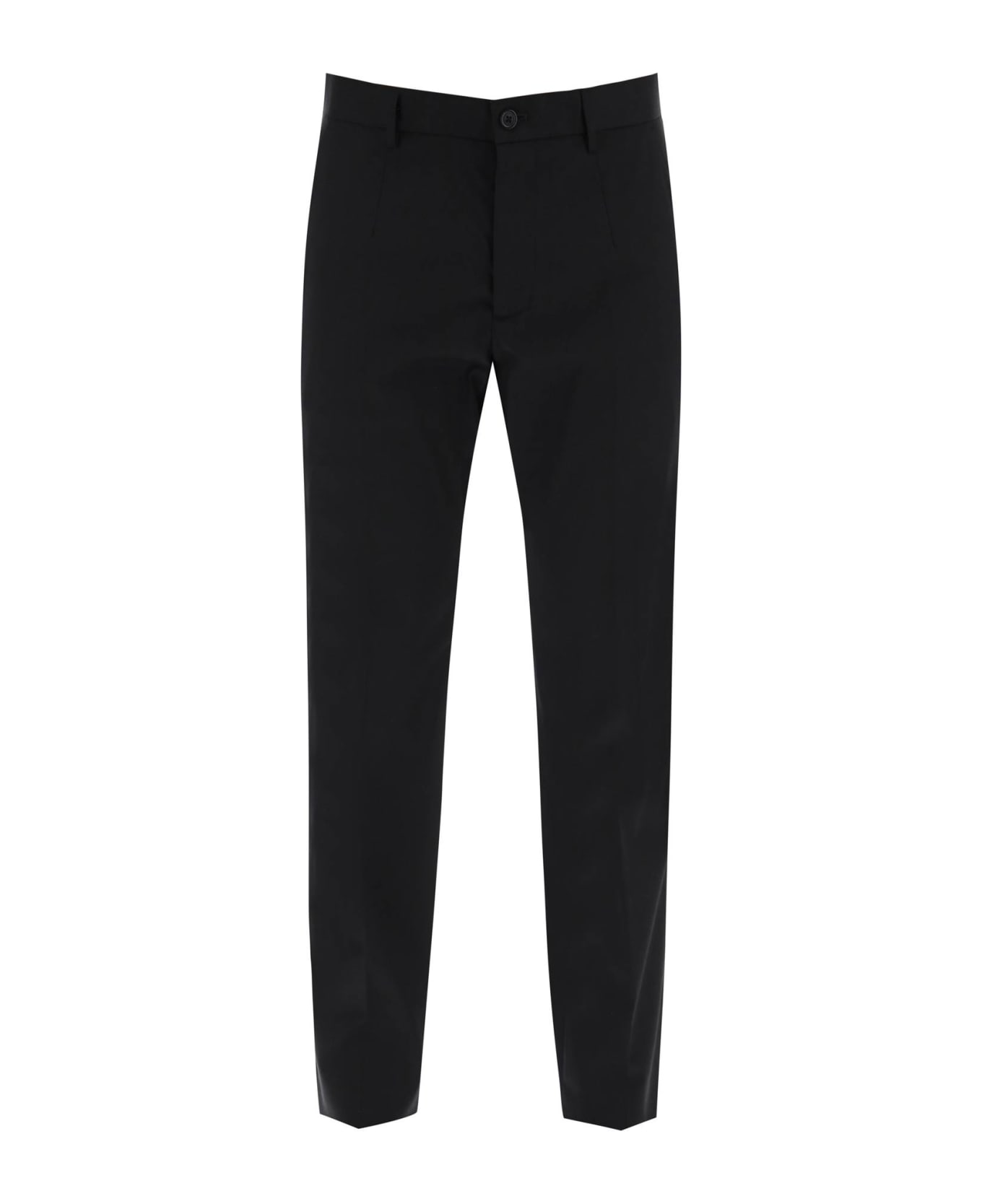 Dolce & Gabbana Cigarette Pants In Cotton - NERO (Black) ボトムス