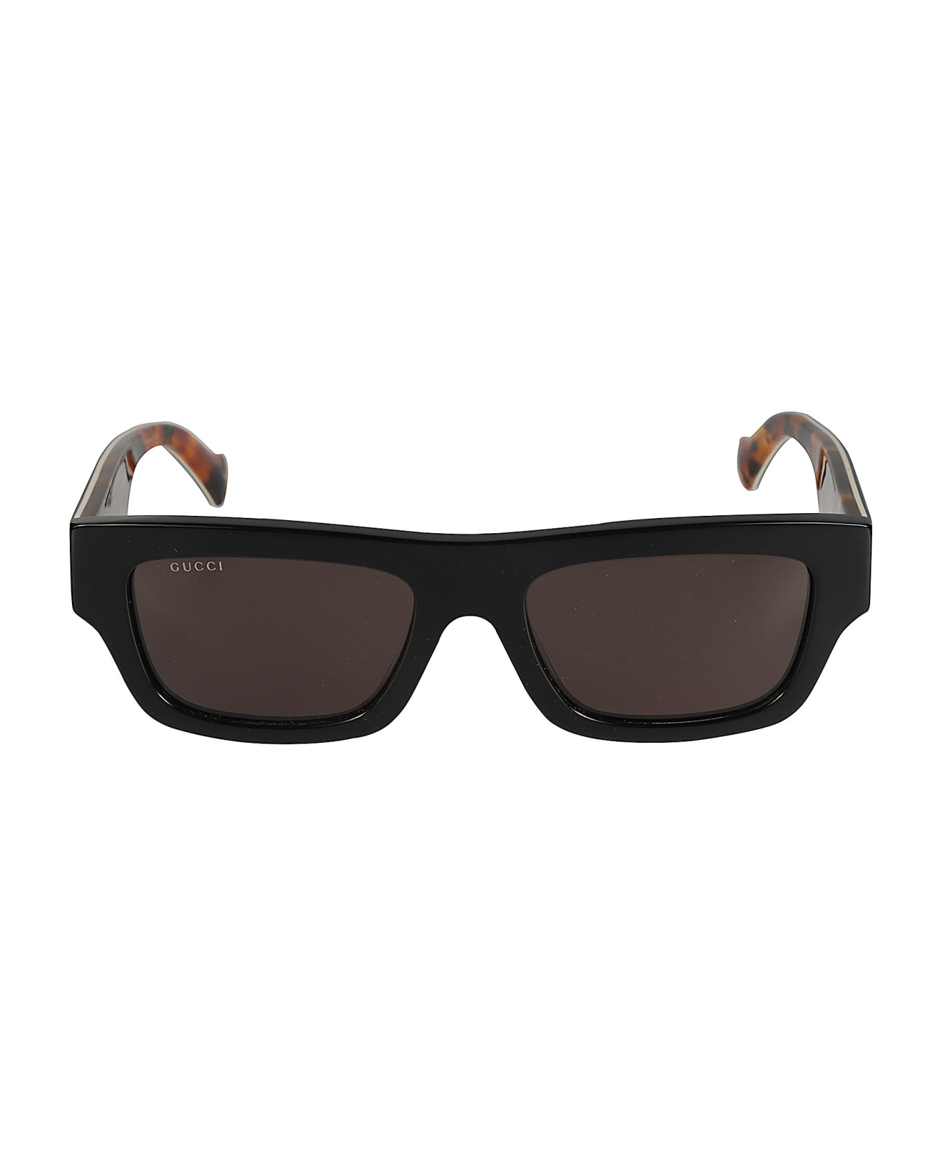 Gucci Eyewear Flame Effect Classic Sunglasses - Black/Brown