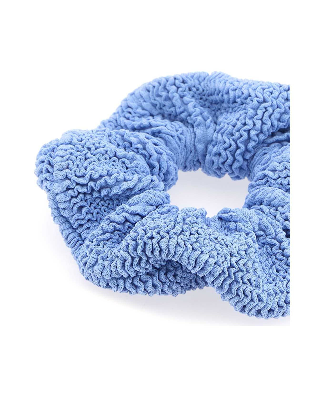Hunza G Light Blue Fabric Scrunchie - CORNFLOWER