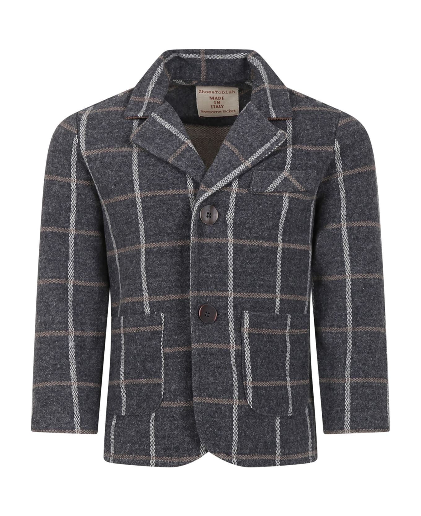 Zhoe & Tobiah Grey Jacket For Boy - Grey