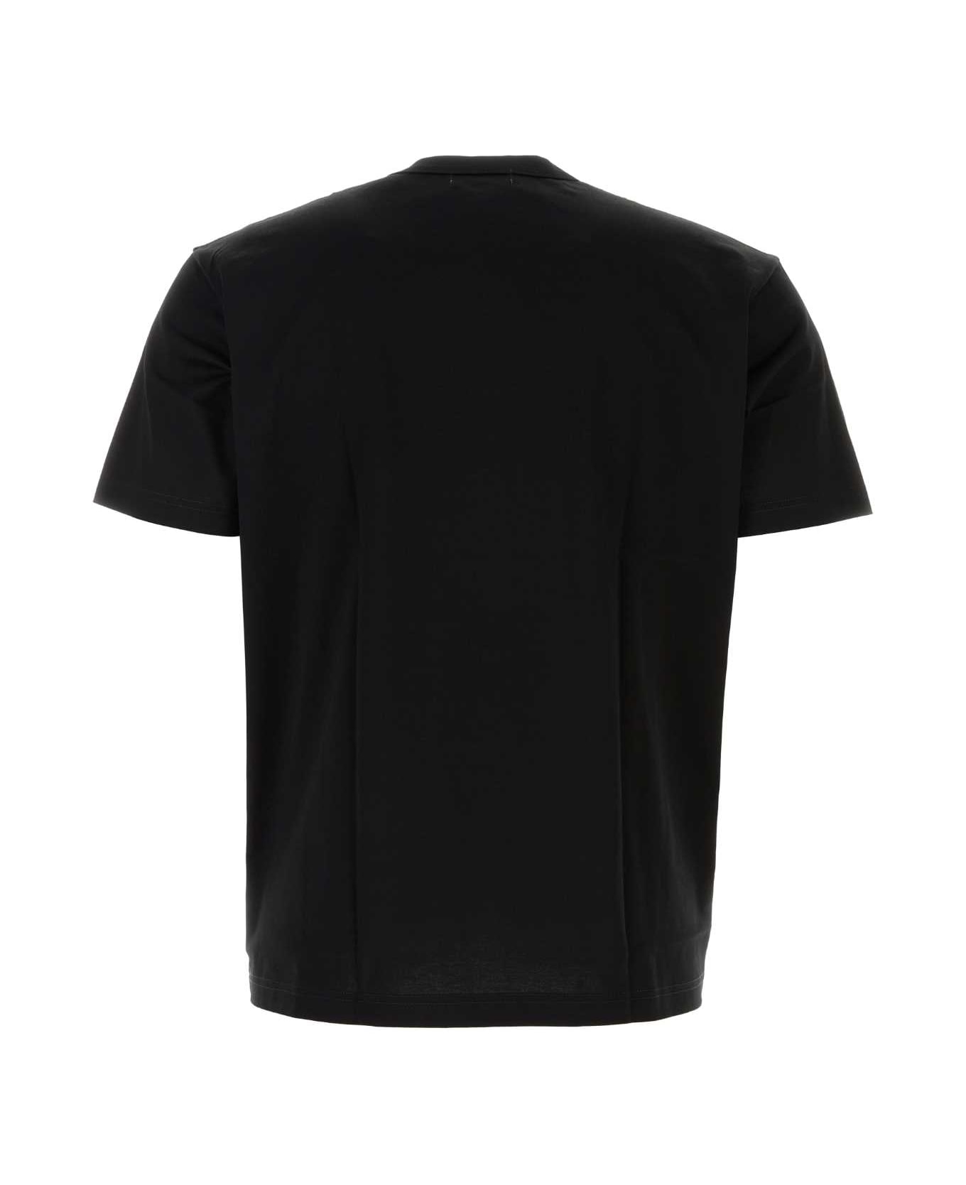 Junya Watanabe Black Cotton T-shirt - BLACK