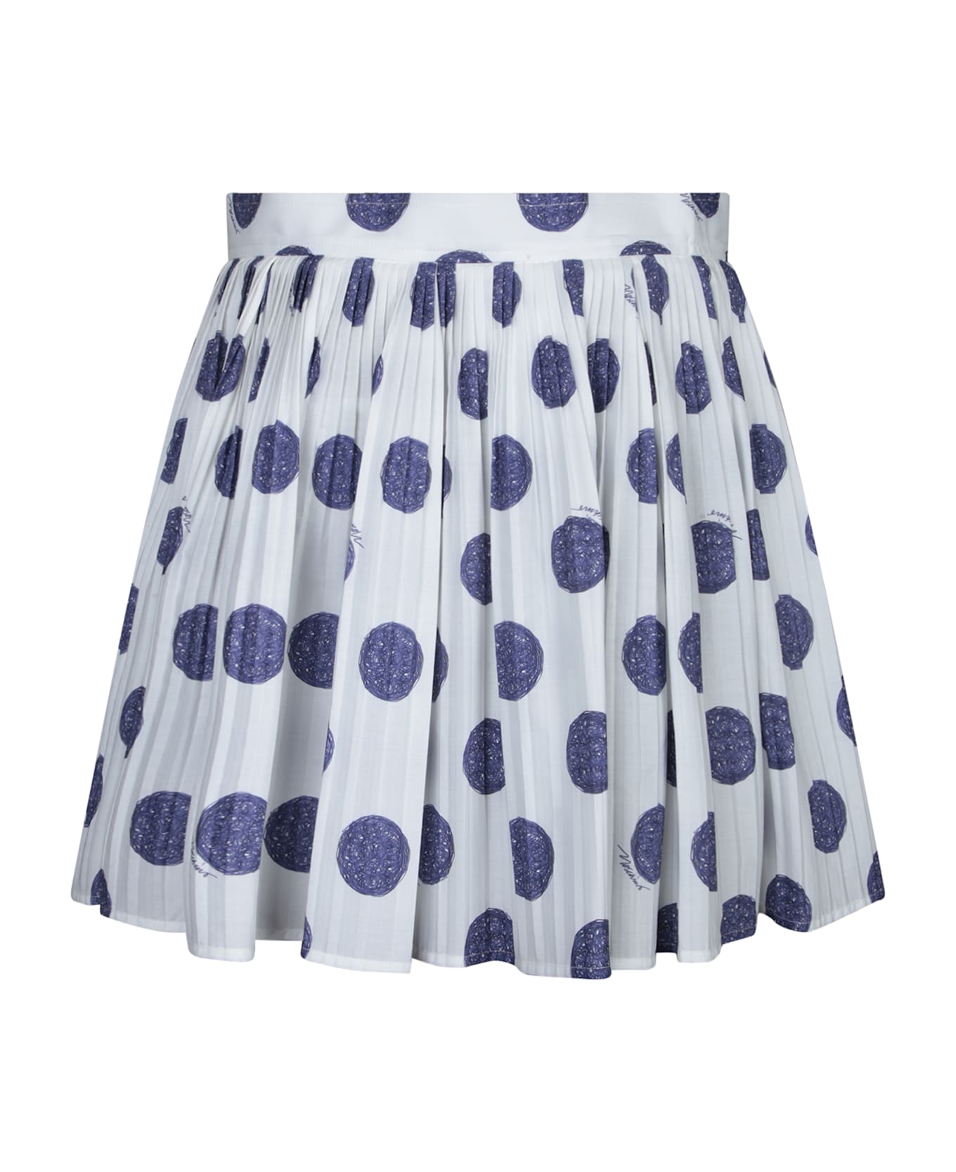 Moschino Pleated Skirt - WHITE