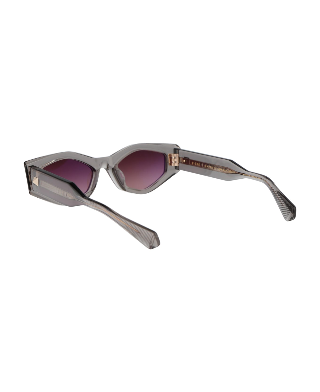 Valentino Eyewear V - Tre Sunglasses - 101C GRY - GLD サングラス